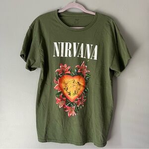 Green Nirvana Graphic T-Shirt size L